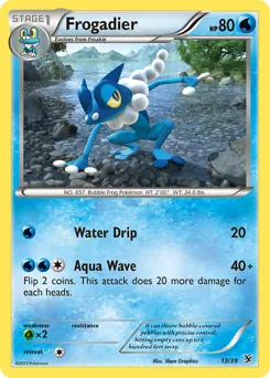 Kalos Starter Set Frogadier Pokémon card